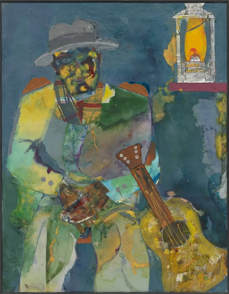 Untitled, by Romare Bearden, oil, 1983