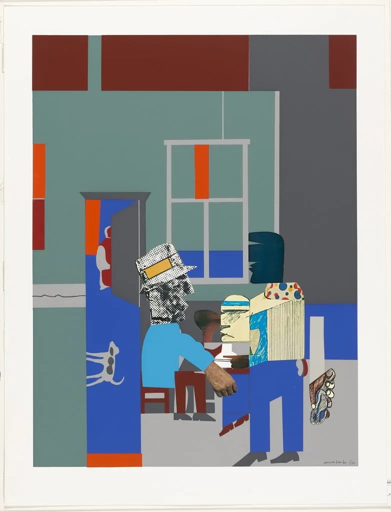 Untitled, by Romare Bearden, ink, 1970