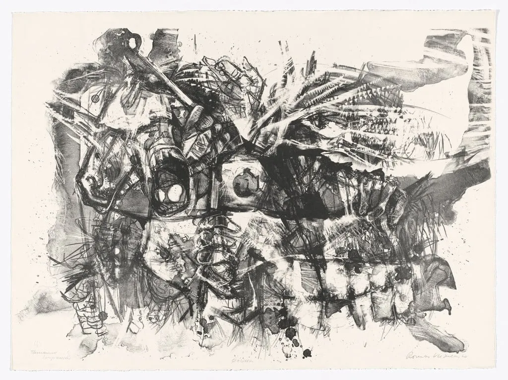Untitled, by Romas Viesulas, ink, 1960