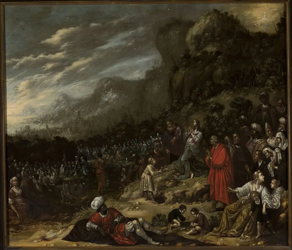 Miracle of the multiplication of bread (John 6:1-13), by Rombout van Troyen