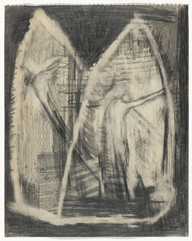 Untitled, by Ronald Bladen, graphite, 1946