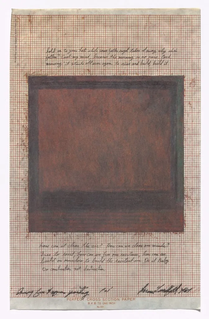 Untitled, by Ronnie Landfield, ink, 1968