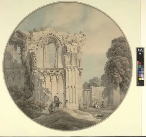 Part of the North Wall of St Joseph's Chapel, Glastonbury Abbey, Somerset, by Rooker