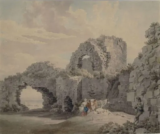 Ruins of Pevensey Castle, by Rooker