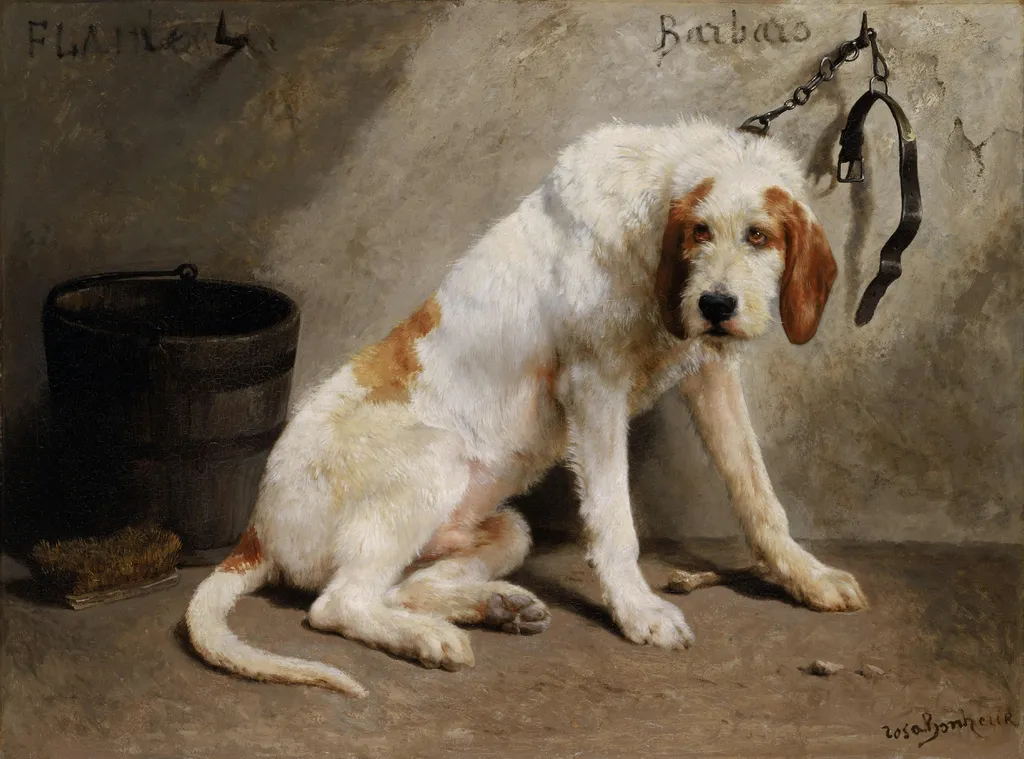 Barbaro after the Hunt, by Rosa Bonheur, oil, 1858