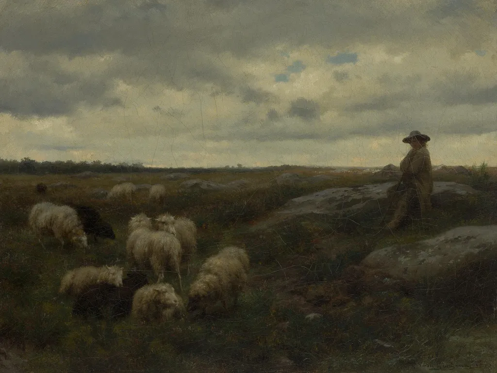 Sheep on a Pasture, by Rosa Bonheur, oil, 1870