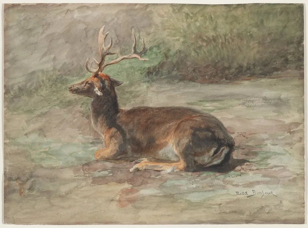 Stag Lying Down, by Rosa Bonheur, 1880