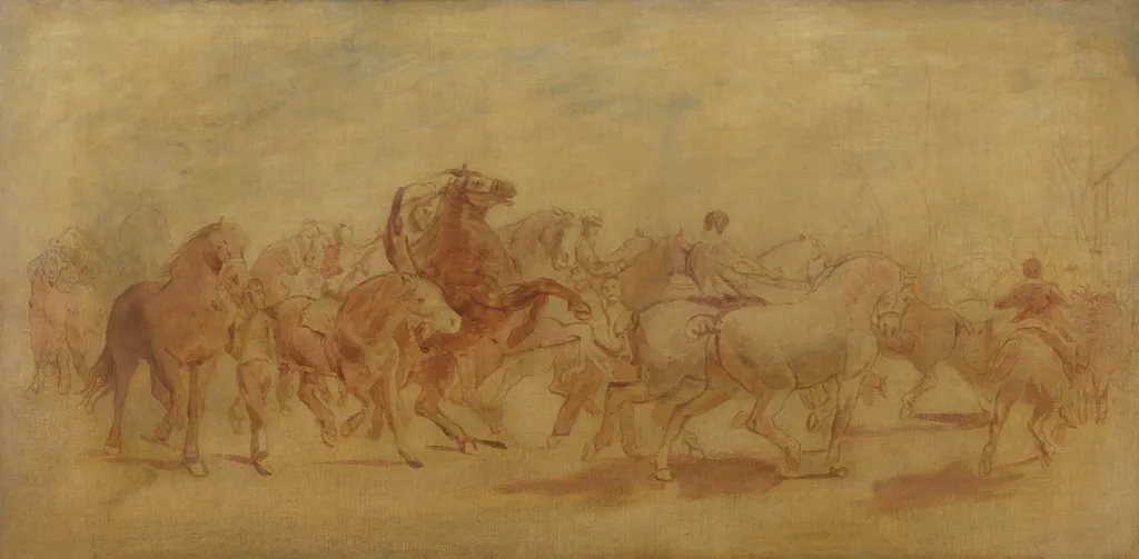 Study for The Horse Fair, by Rosa Bonheur, oil, 1850
