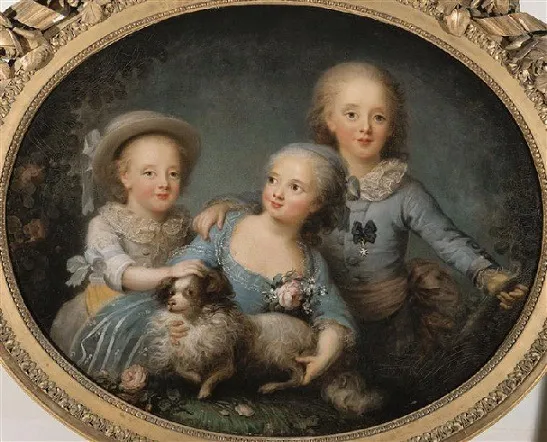 Artois children, by Rosalie Filleul, oil, 1791