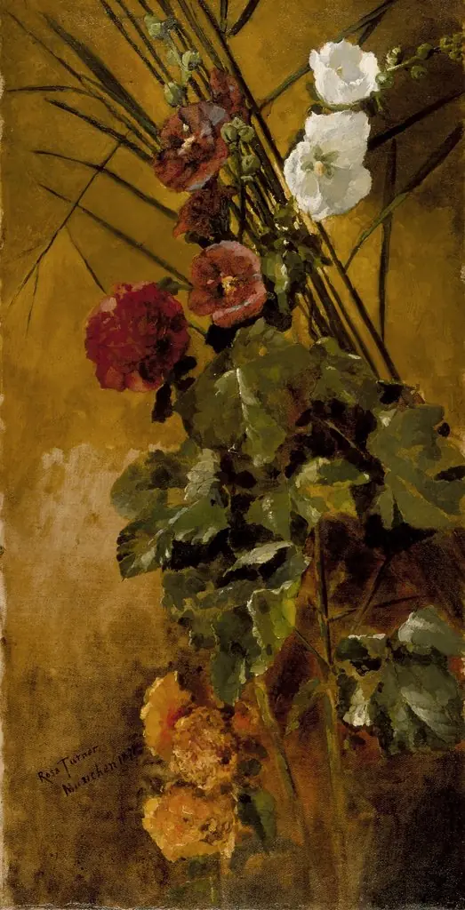 Hollyhocks, by Ross Turner