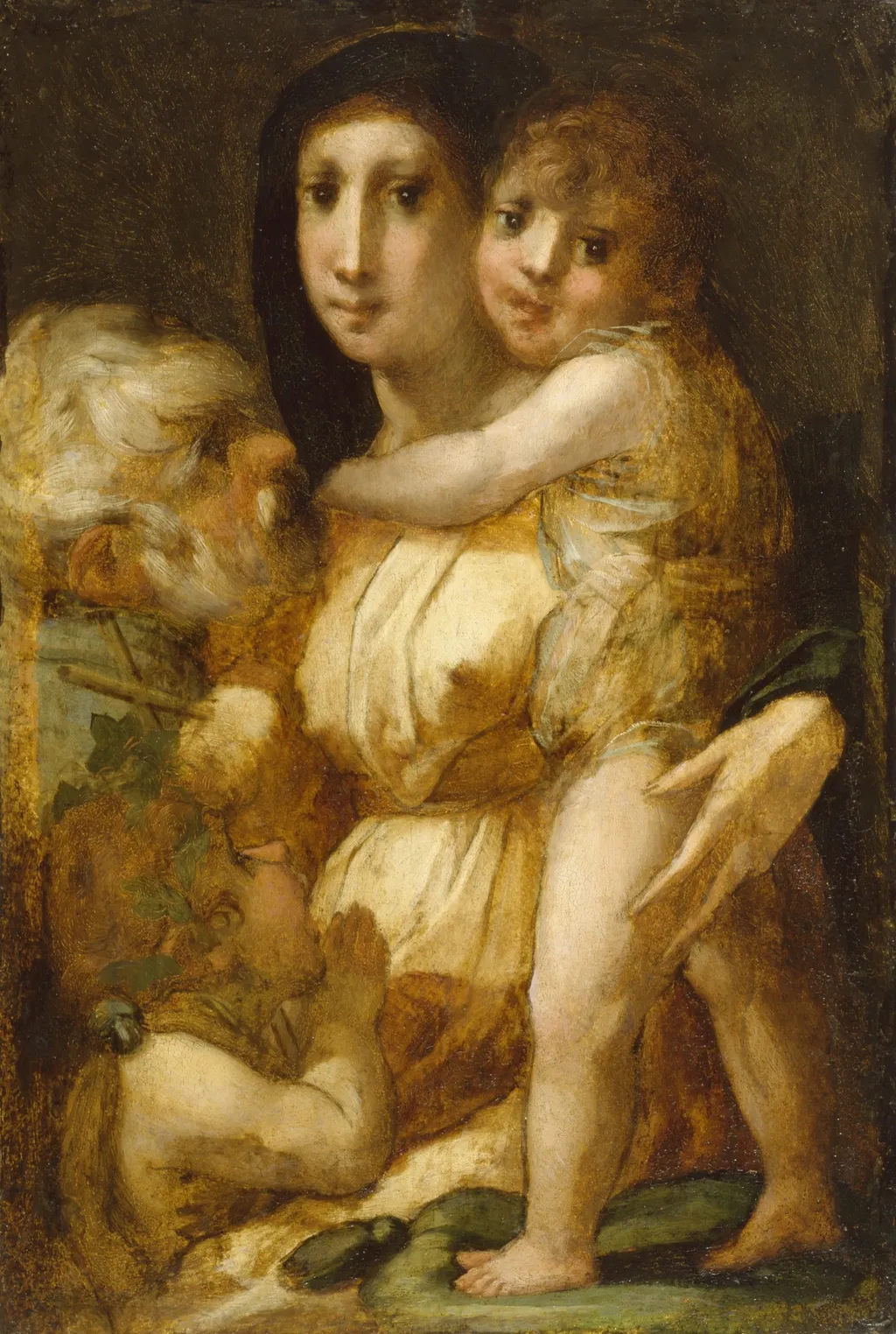The Holy Family with the Infant Saint John the Baptist, by Rosso Fiorentino, oil, 1521