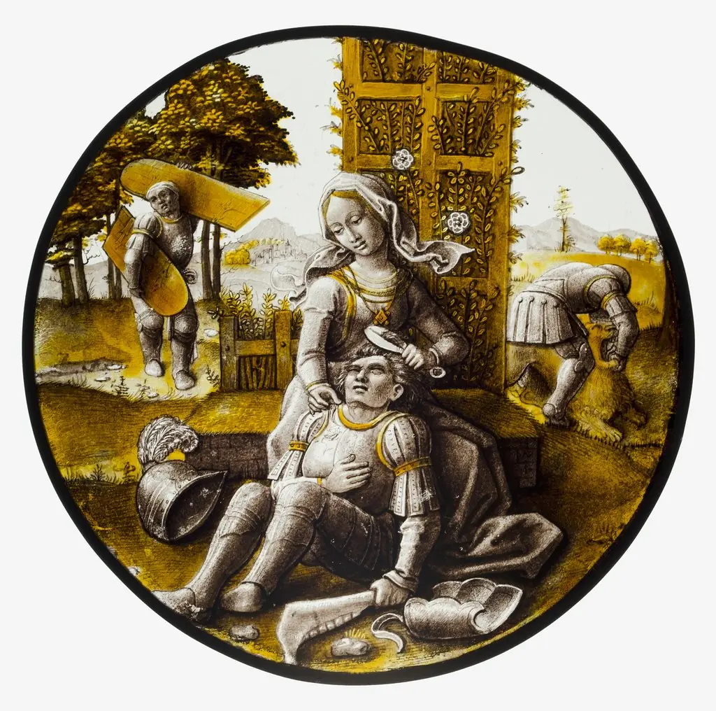 Roundel with Delilah Cutting the Hair of Samson