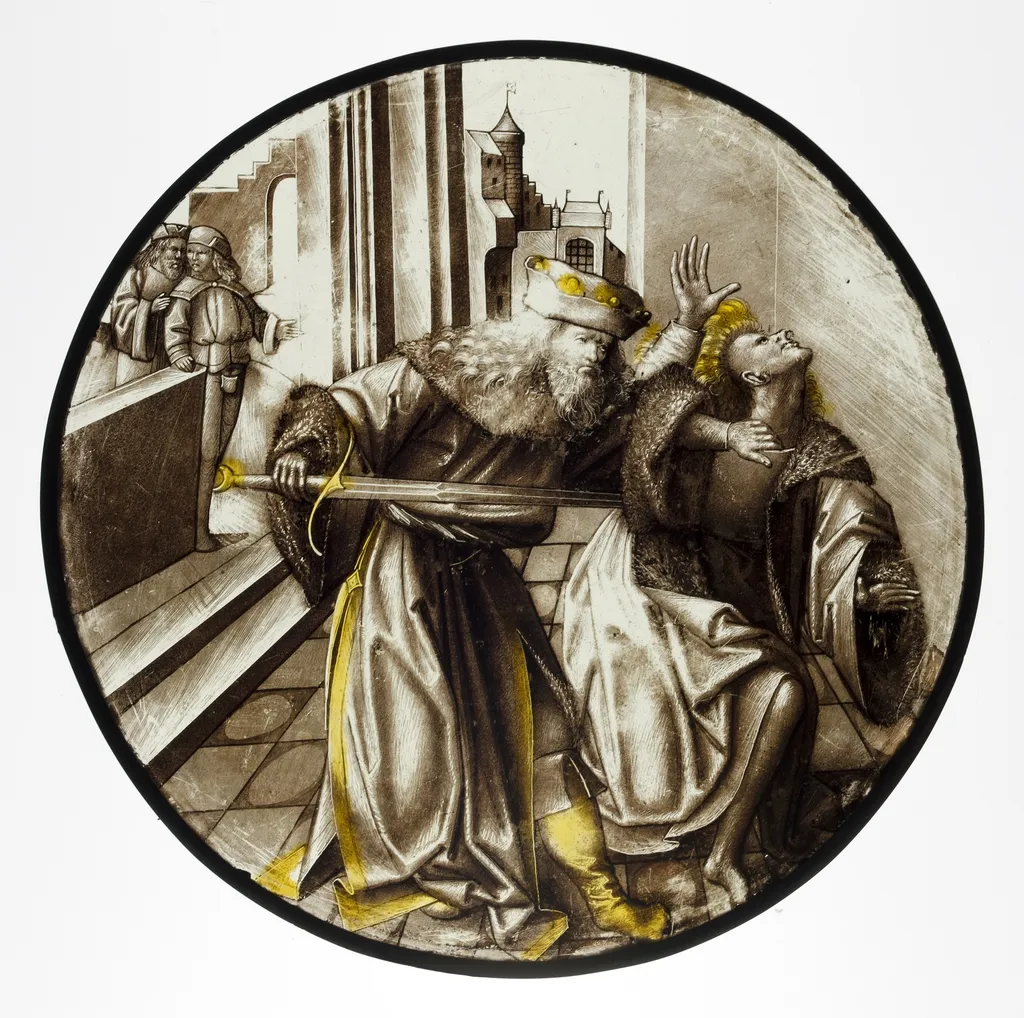 Roundel with Joab Murdering Abner, unspecified, 1515