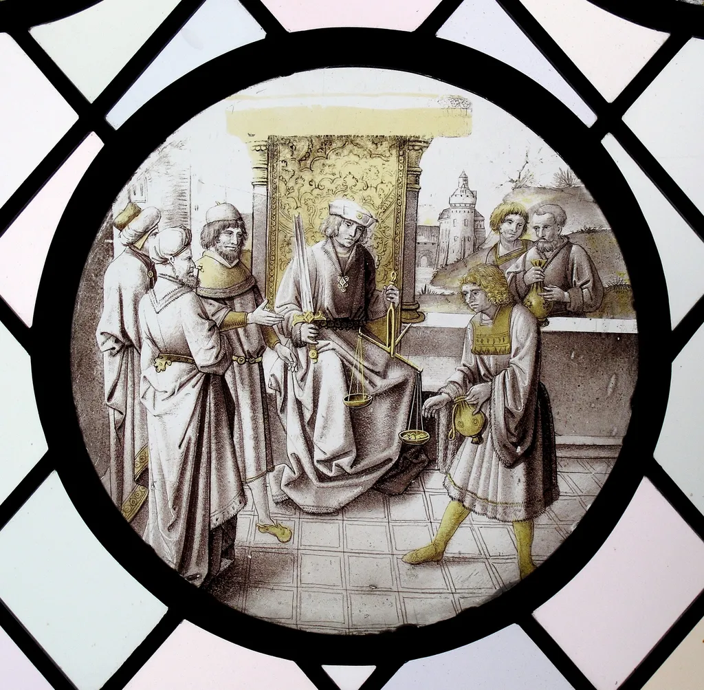 Roundel with Judgment or Allegorical Scene, unspecified, 1520
