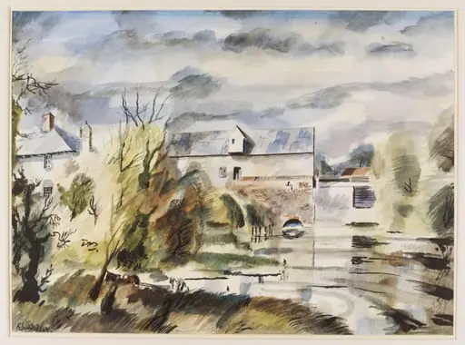 Henning Mill on the Stour, by Rowland Suddaby