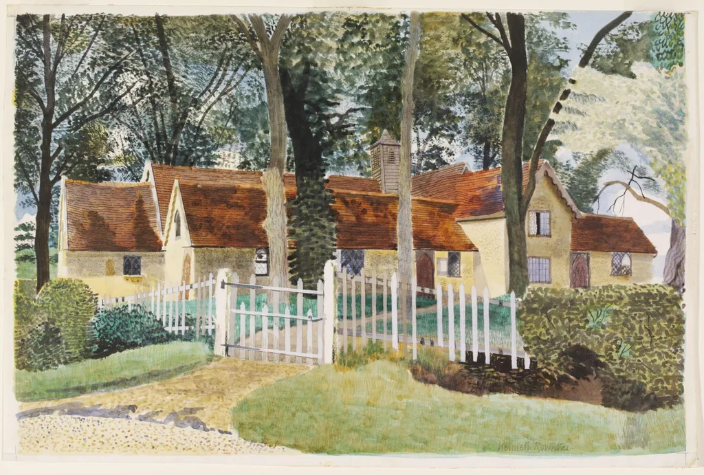 Exterior, Black Chapel North End, Nr. Dunmow, by Rowntree, watercolor, 1940
