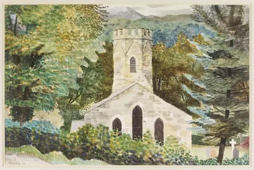 New Church, Llangelynnin, Conway Valley, Caernarvonshire, by Rowntree