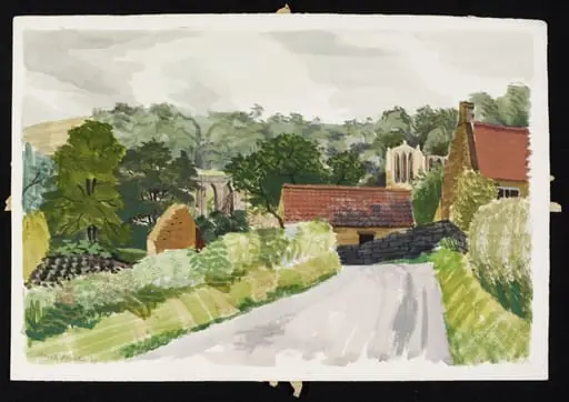The approach from the Valley, Rievaulx, by Rowntree