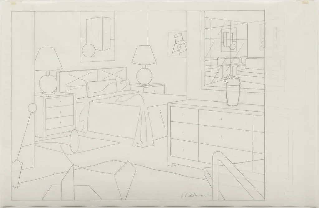 Untitled, by Roy Lichtenstein, graphite, 1991