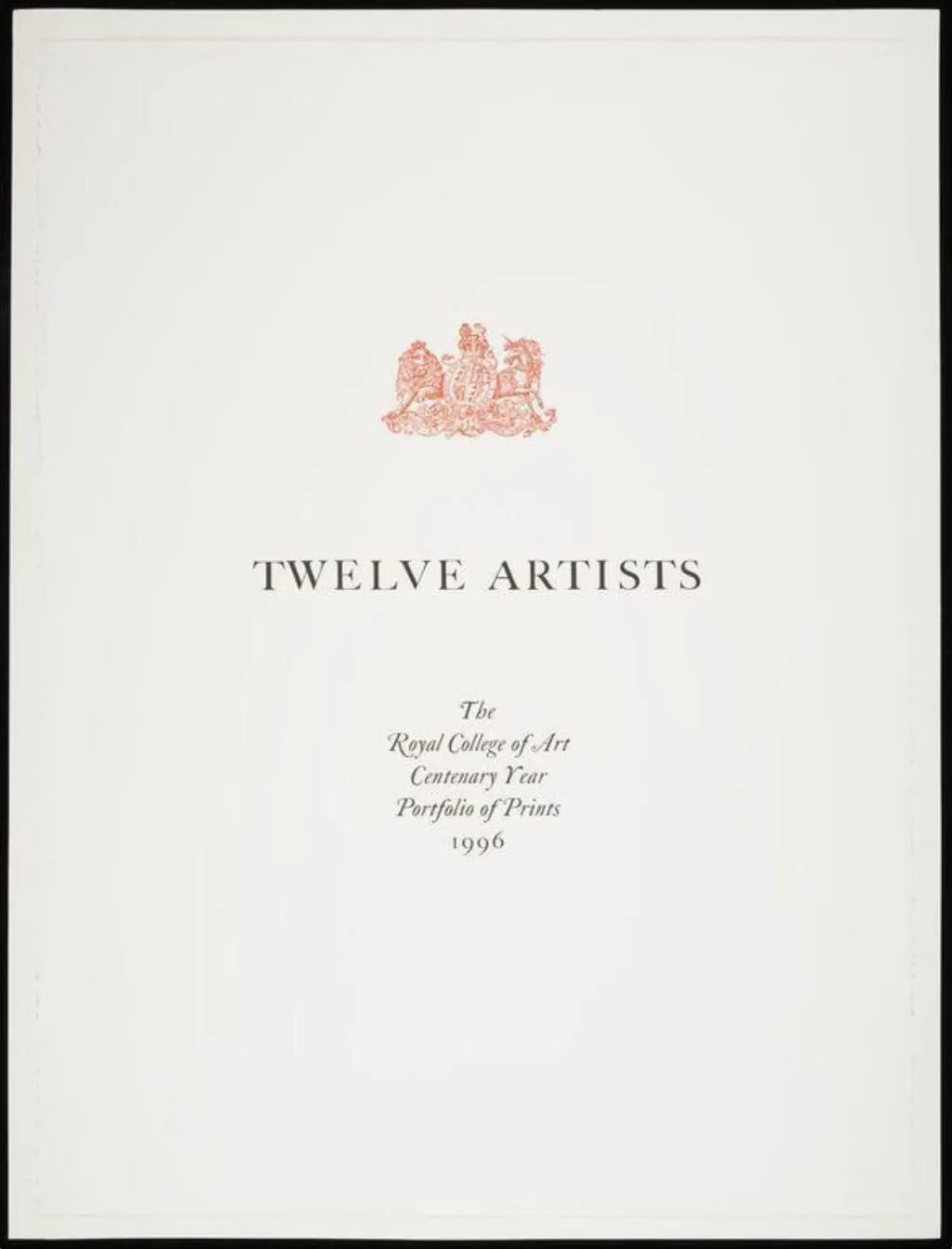 Twelve Artists: The Royal College of Art Centenary Year Portfolio of Prints 1996, by Royal College of Art, 1996