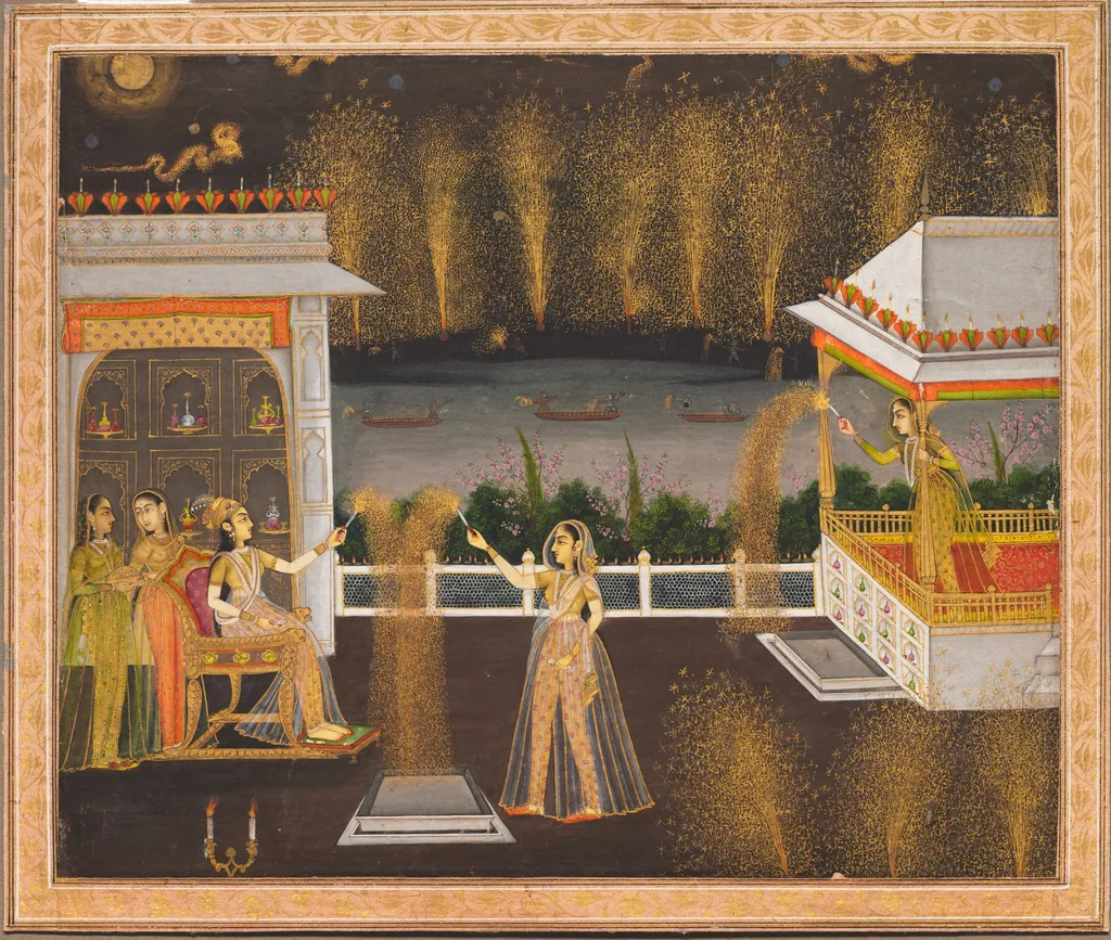 Royal Women Celebrating Diwali, unspecified, 1760