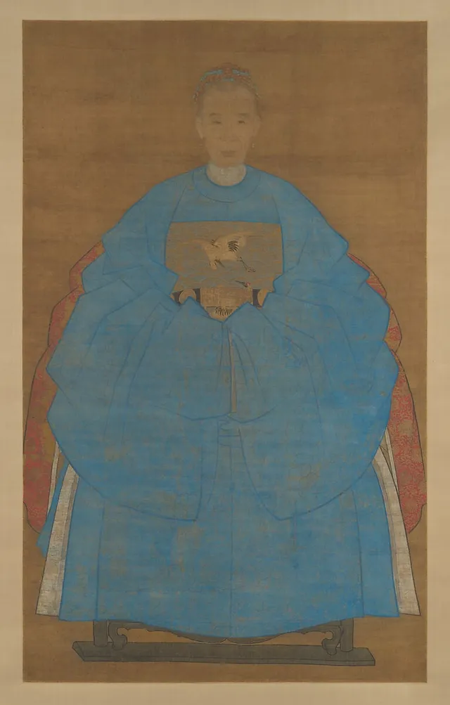明  阮祖德  老婦像  軸|Portrait of an Old Lady