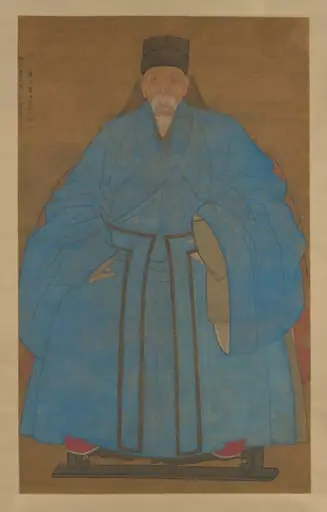 明 阮祖德 抑齋曾叔祖八十五齡壽像 軸|Portrait of the Artist's Great-Granduncle Yizhai at the Age of Eighty-Five, by Ruan Zude
