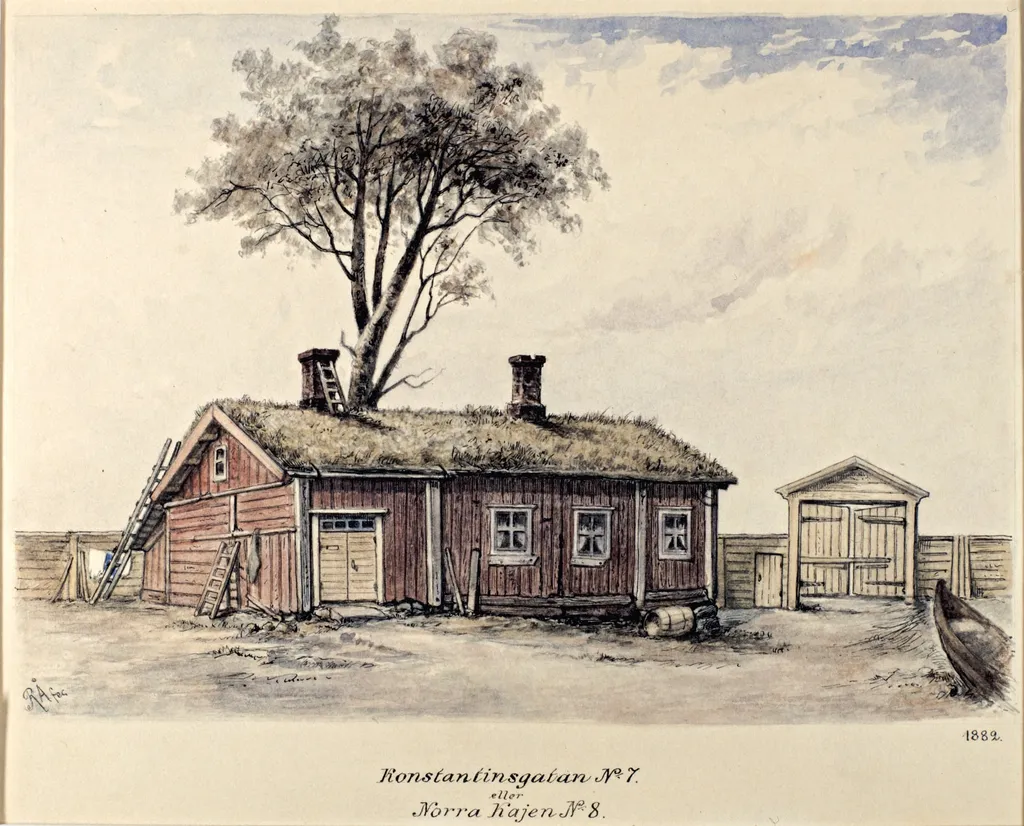 Konstatininkatu 7 - Pohjoinen rantakatu 8, by Rudolf Åkerblom, 1897