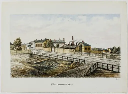 Korkeavuorenkatu 12-14 luoteesta nähtynä, by Rudolf Åkerblom