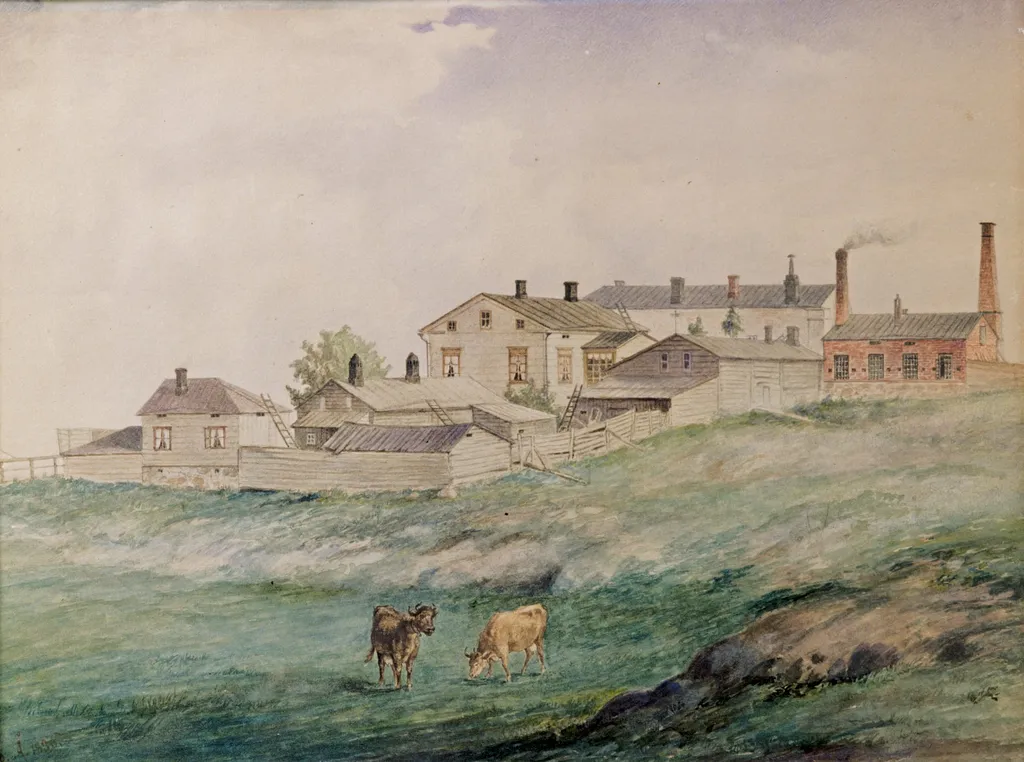 Korkeavuorenkatu 14-16, pohjoisesta päin, by Rudolf Åkerblom, 1897