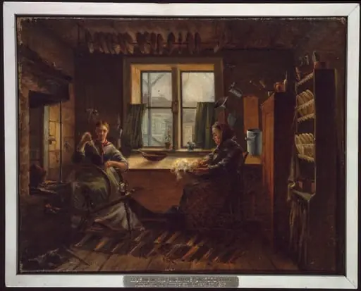 Sisäkuva käsityöläisperheen keittiöstä, by Rudolf Åkerblom