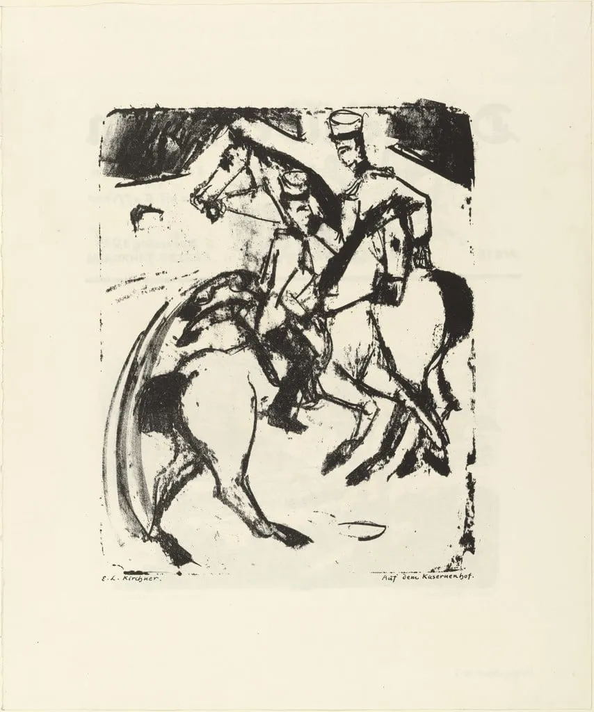 Untitled, by Rudolf Grossmann Ernst Ludwig Kirchner, ink, 1916