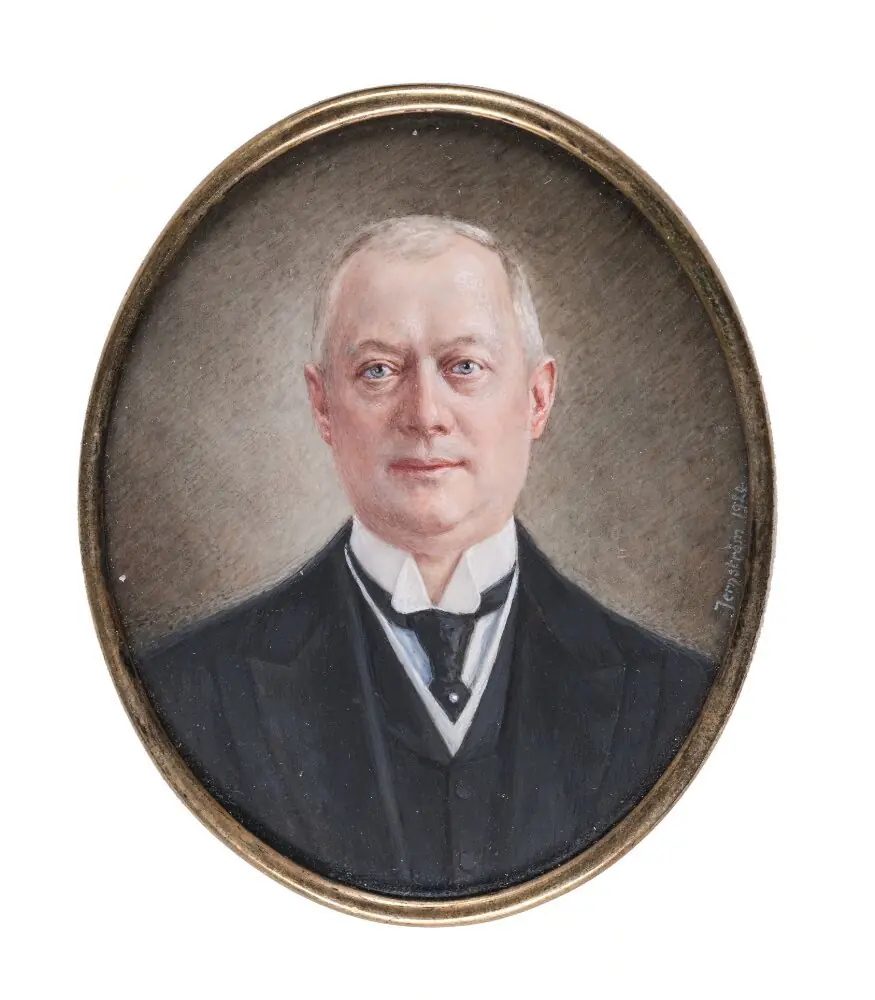 Hjalmar Wicander, industrialist, art collector, by Rudolf Jernström