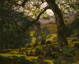 Ahornstudie, Richisau, by Rudolf Koller, 1857