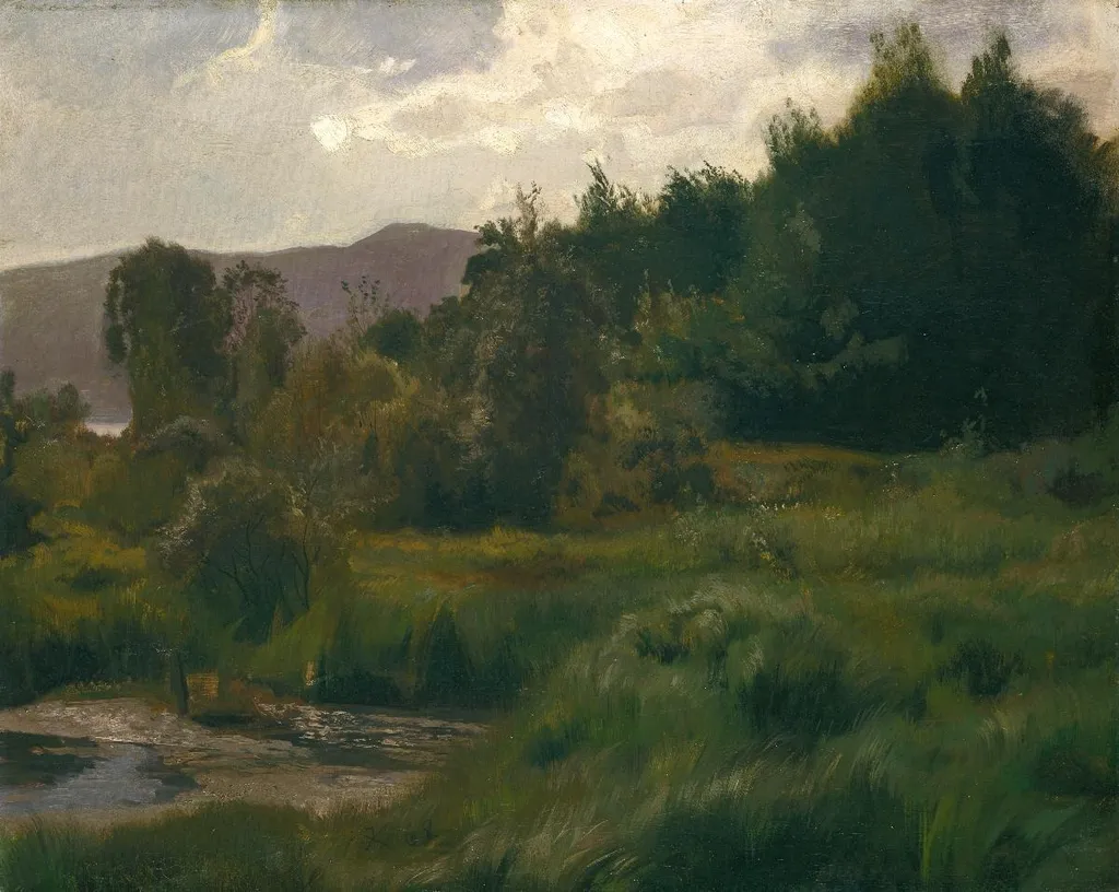 Am Zürichhorn (Studie), by Rudolf Koller, oil, 1862