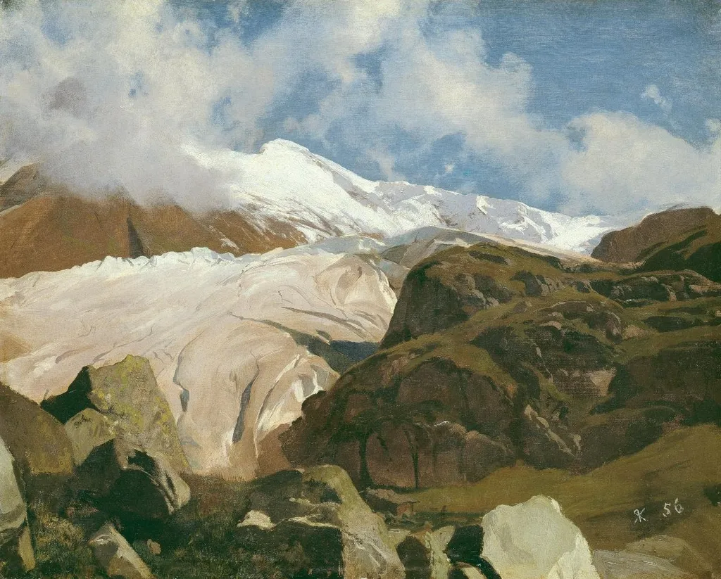 Gletscher am Sustenpass, by Rudolf Koller, oil, 1856