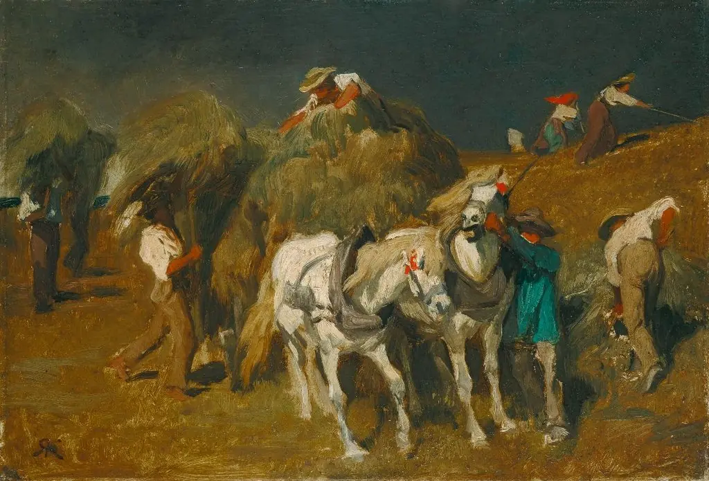 Heuernte bei drohendem Gewitter (Studie), by Rudolf Koller