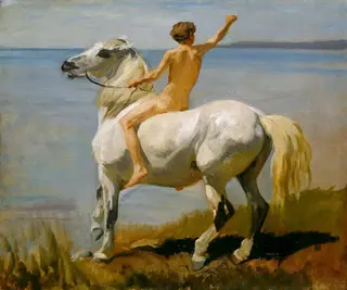 Junge mit Schimmel, by Rudolf Koller, 1872