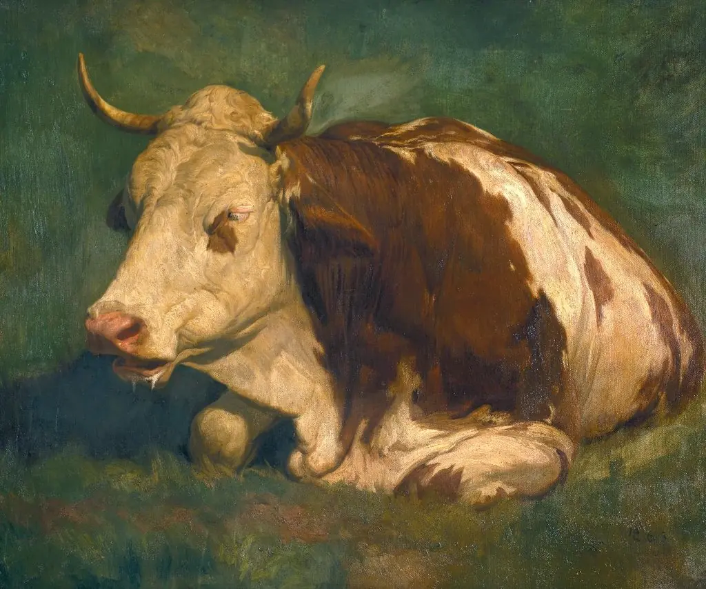 Liegende Kuh, by Rudolf Koller
