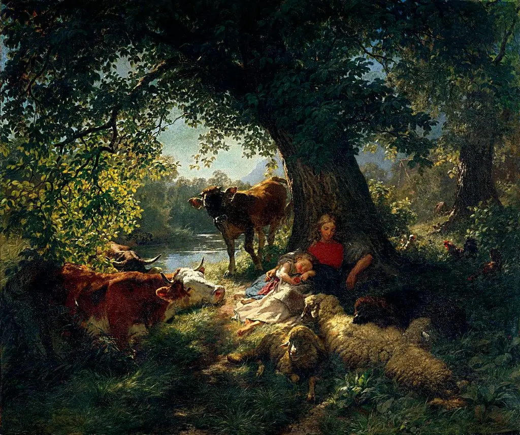 Mittagsruhe, by Rudolf Koller