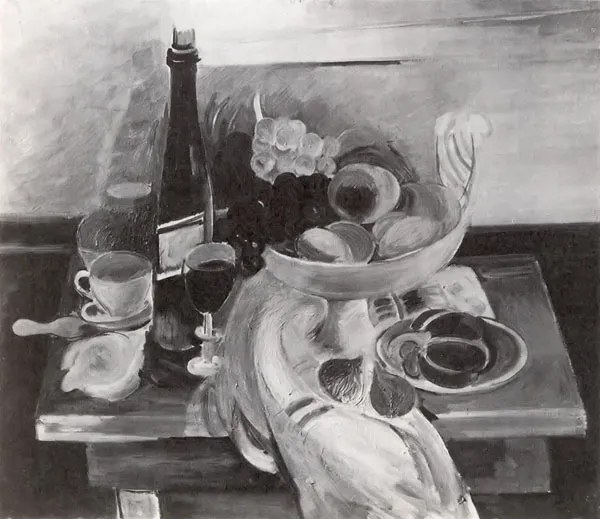 Stilleben mit Früchten, by Rudolf Levy, oil, 1924