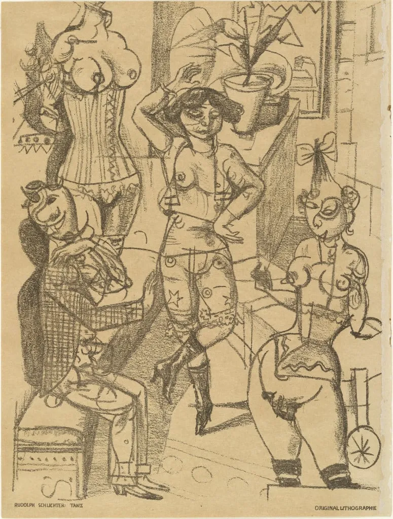 Untitled, by Rudolf Schlichter, ink, 1920