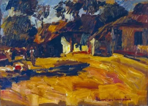 Gospodărie țărănească, by Rudolf Schweitzer-Cumpăna