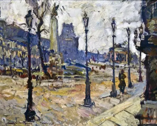 Piață din Paris, by Rudolf Schweitzer-Cumpăna