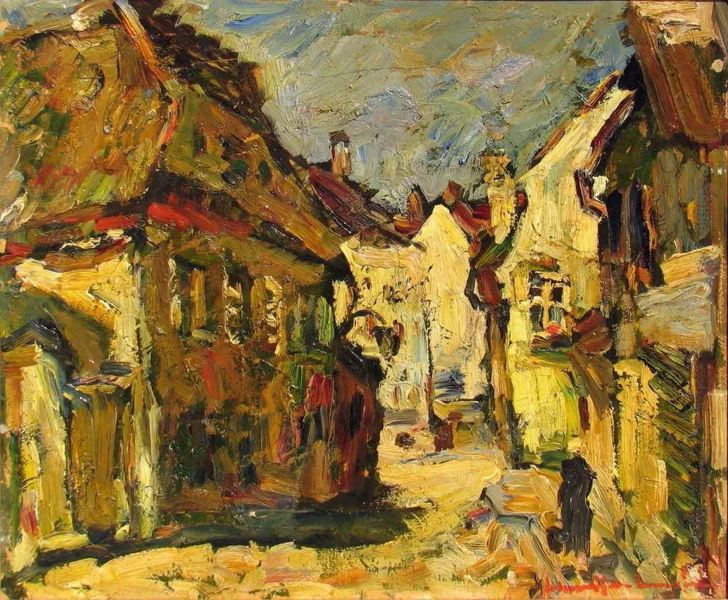 Stradă din Sibiu, by Rudolf Schweitzer-Cumpăna, unspecified, 1936