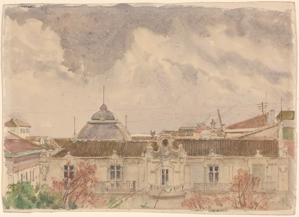 Belvedere Palace, Vienna, by Rudolf von Alt, watercolor, 1858