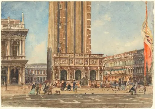 The Piazza San Marco, by Rudolf von Alt