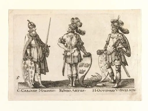Charles the Great, King Arthur and Godfrey of Bouillon, by Rudolph Meyer