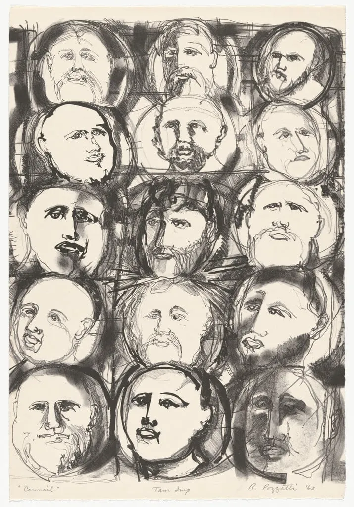 Untitled, by Rudy Pozzatti, ink, 1963