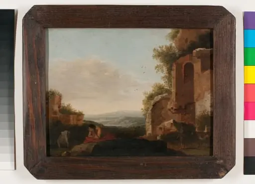 Ruinenlandschaft mit Hirten